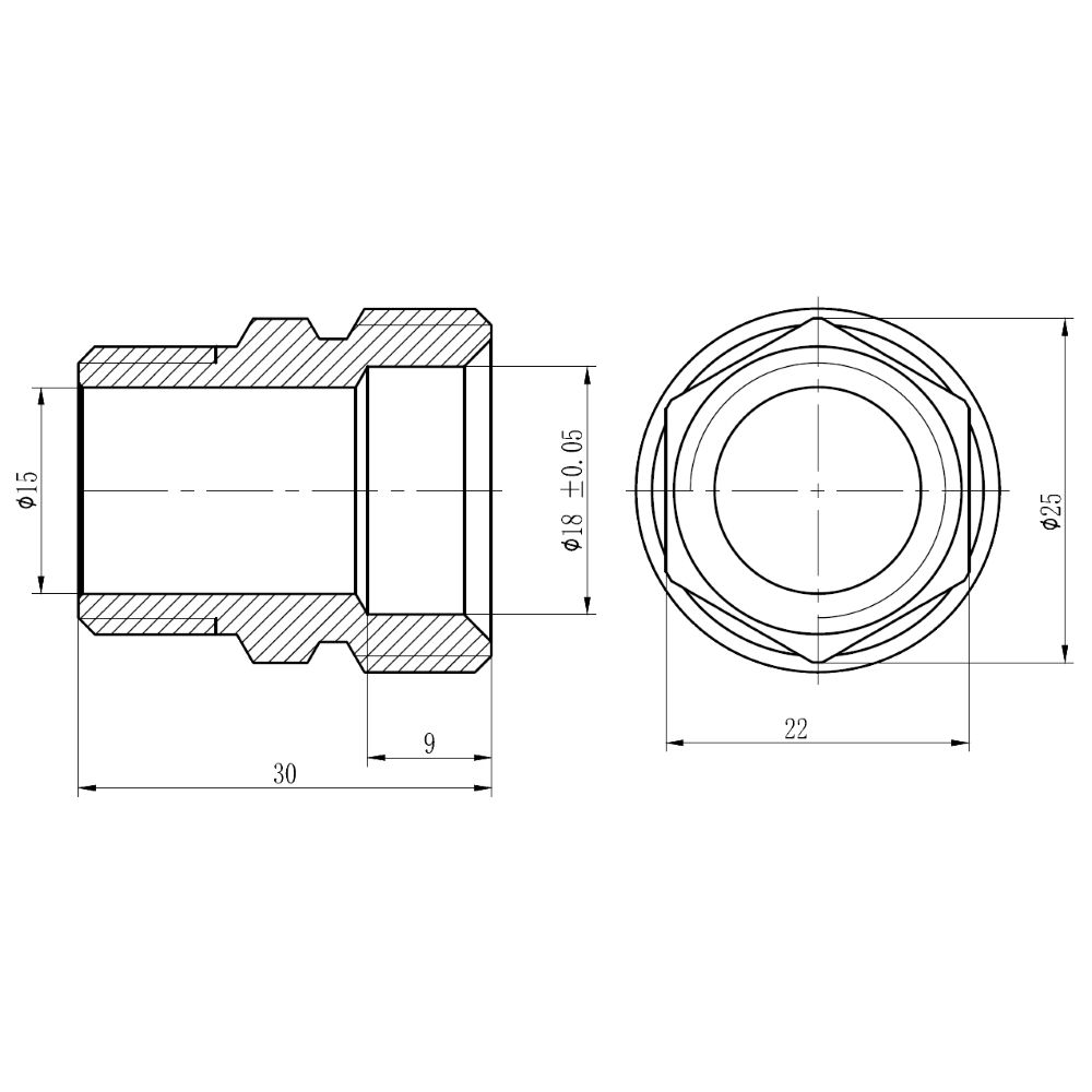 Муфта обтискна SD Forte 20х1/2" ЗР SF172W2015