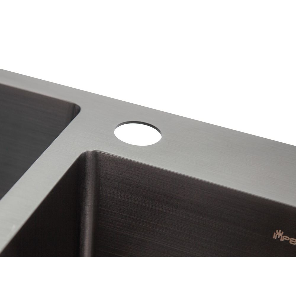 Кухонная мойка Imperial Handmade S7843BL 2.7/1.0 мм (IMPS7843BRPVDH10)