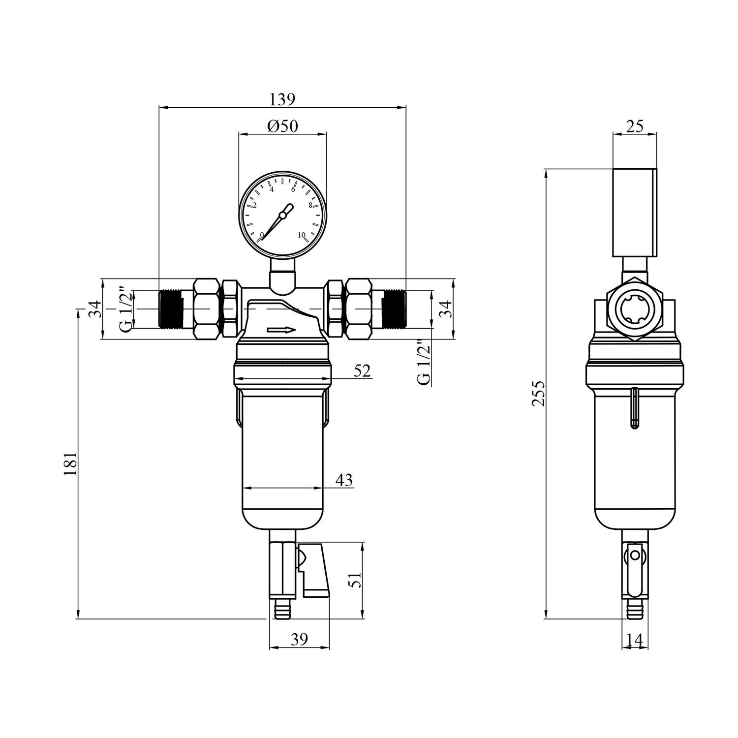Фільтр самоочисний Karro "Super" 1/2" ЗЗ KR-88043