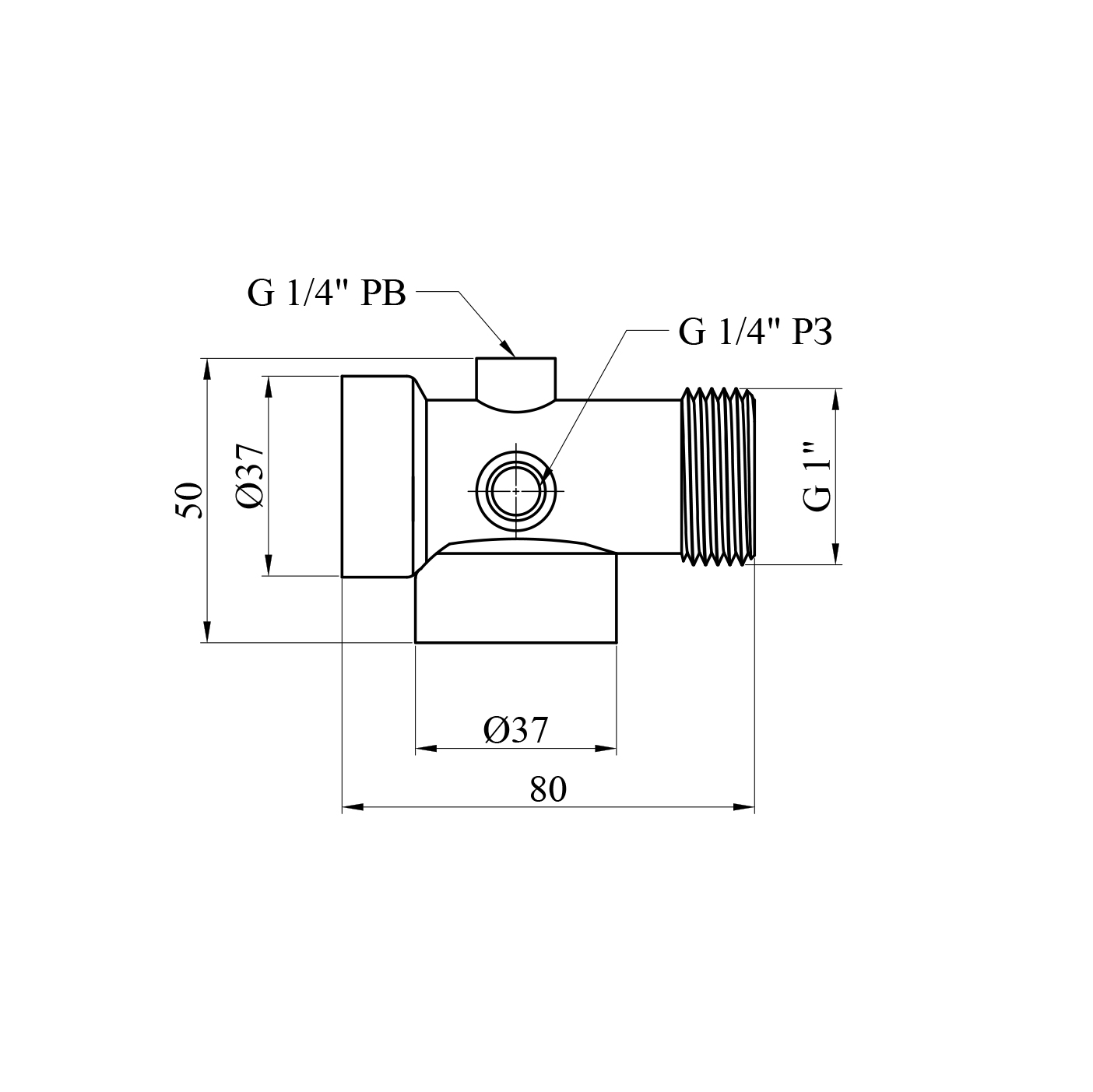 З'єднувач п'ятиходовий Grandwater 80 mm