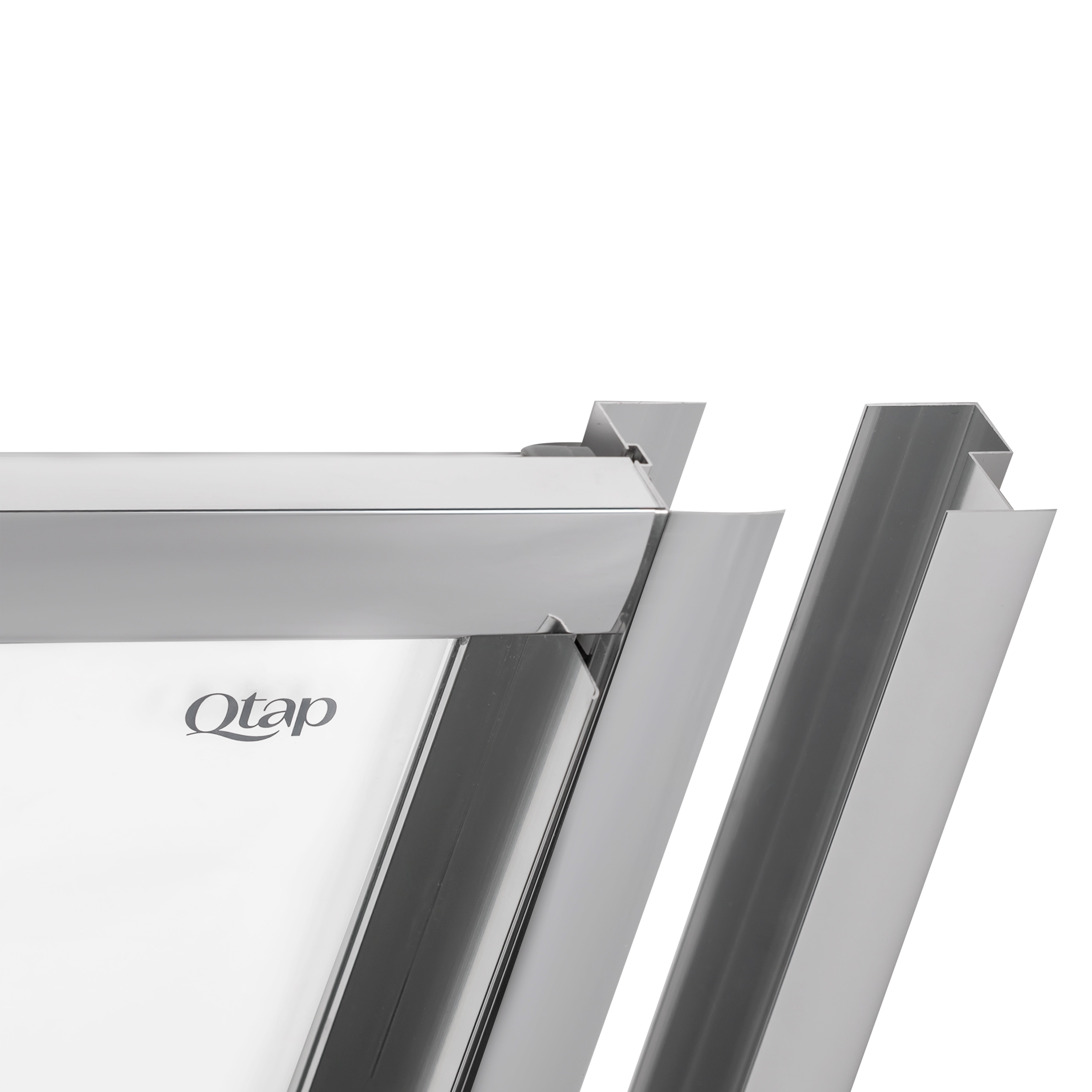 Душевая дверь в нишу Qtap Unifold CRM208.C4 78-81x185 см, стекло Clear 4 мм, покрытие CalcLess