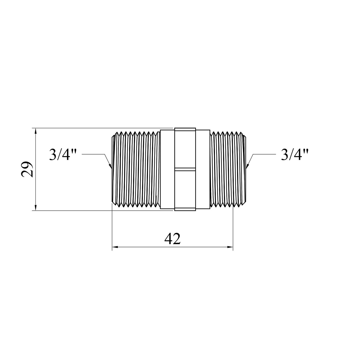 З'єднувач діелектричний для газу Nikiforov 3/4" ЗЗ