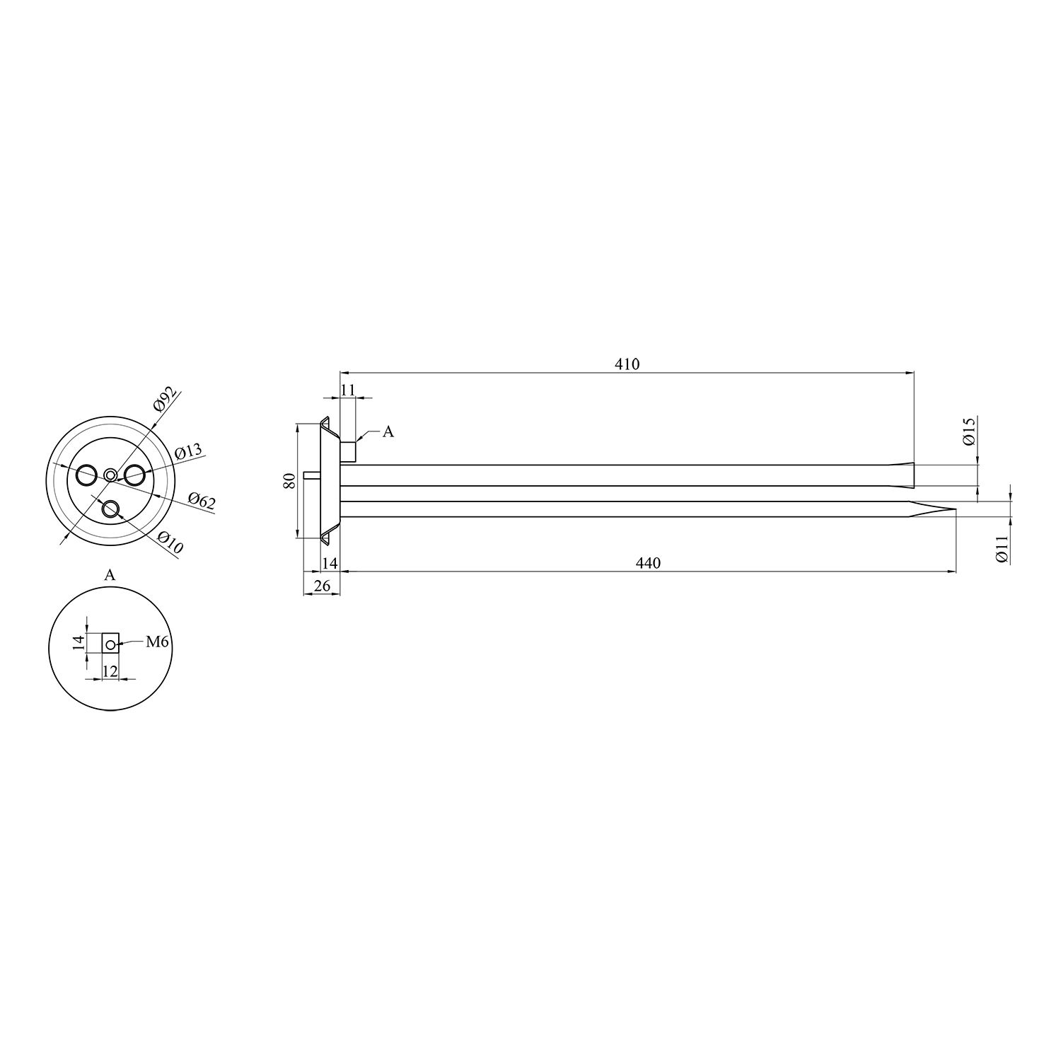 Колба фланець для сухих ТЕНів Kroner Flacher OLD 31300363