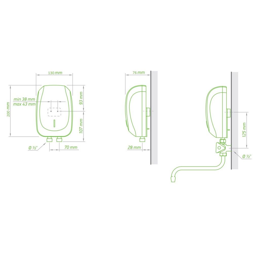 Проточний водонагрівач Tesy зі змішувачем 5,0 кВт (IWH50X02KI) 301661