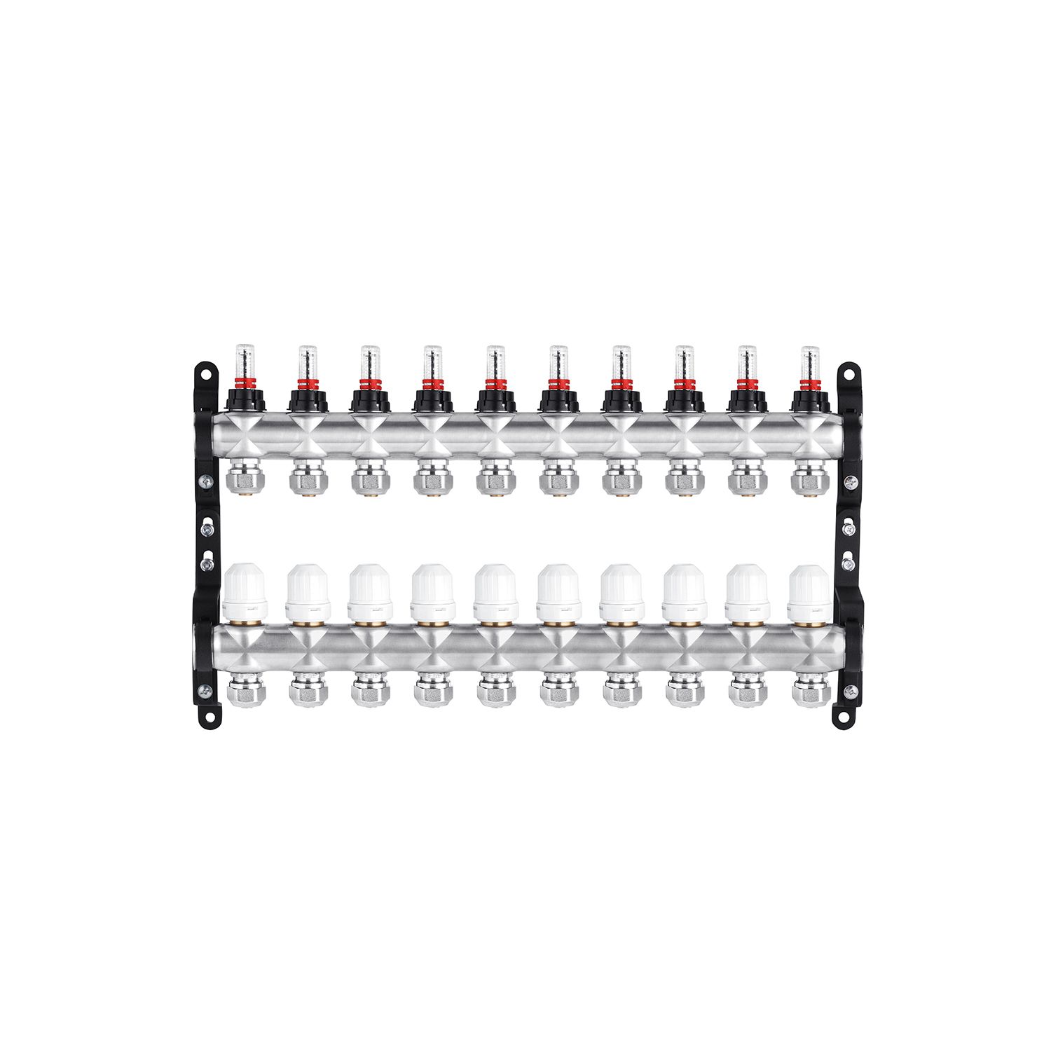 Колектор в зборі STA "Classic" на 10 виходів G1" з євроконусами, нержавіюча сталь