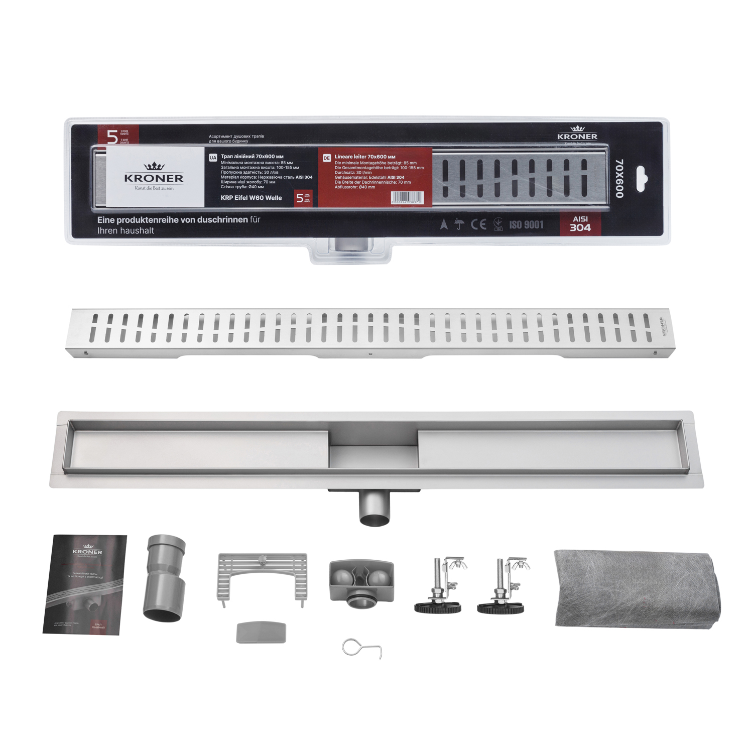 Трап лінійний Kroner KRP Eifel W60 Welle