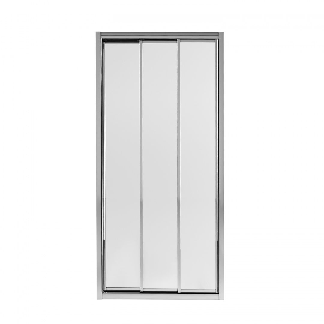 Душевая дверь в нишу Qtap Unifold CRM208.C4 78-81x185 см, стекло Clear 4 мм, покрытие CalcLess