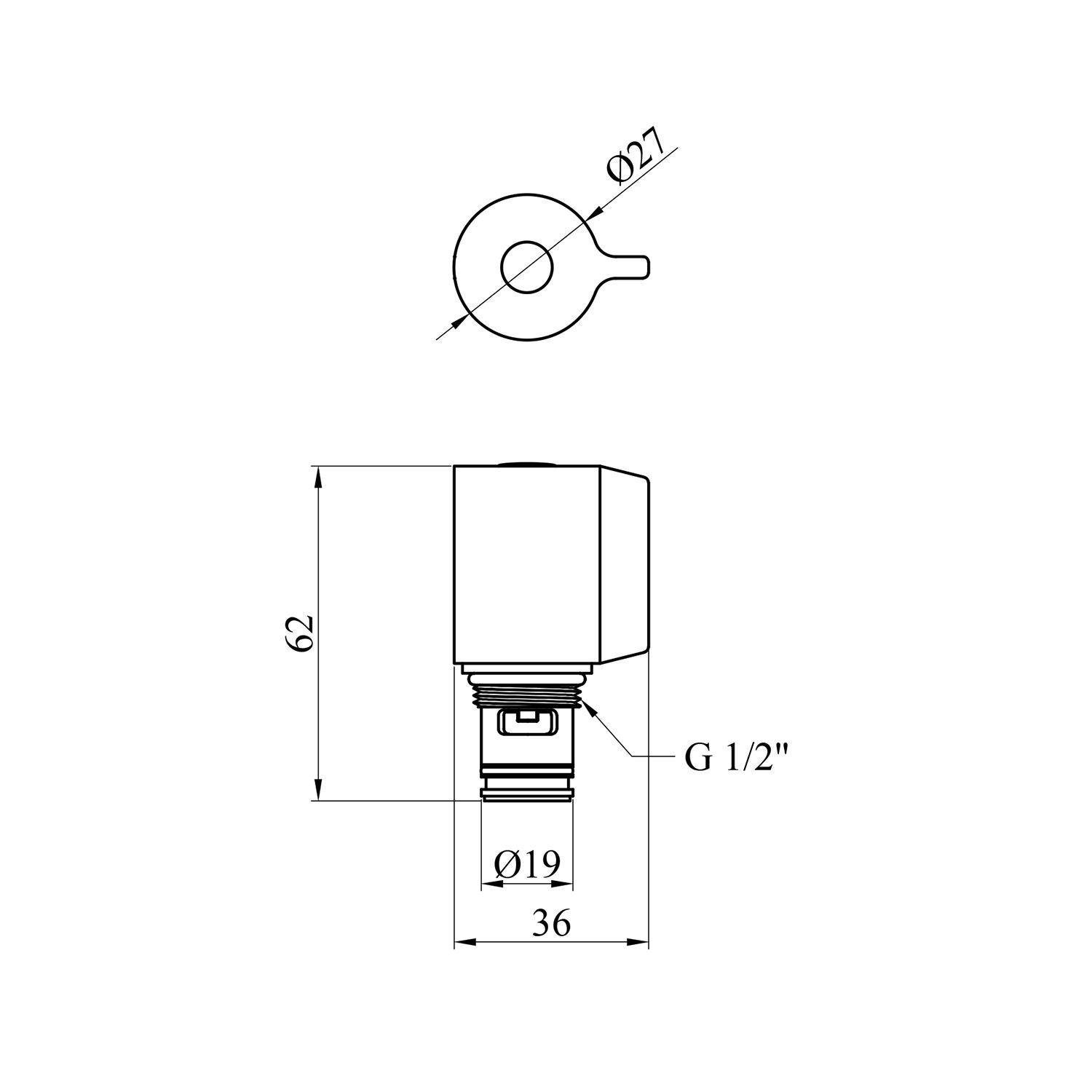 Дивертор для змішувача Kroner KRM - C955