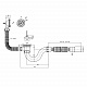 Сифон для ванни Agua BS02 1 1/2"х40/50 мм прямоточний, з переливом