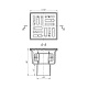 Трап ANIplast з вертикальним випуском 50 мм, з нержавіючою решіткою 10х10 см TA5202EU
