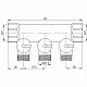 Коллектор Icma 3/4" 3 выхода №228