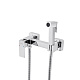 Набір для гігієнічного душу зі змішувачем Kroner KRP Edelstahl Kubus - CHR052