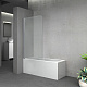 Штора на ванну Lidz Brama SS80x140L.CRM.TR стекло прозрачное 6 мм, левая