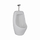 Пісуар підвісний Qtap Crow з краном-дозатором 390х330х660 White QT0588112HW