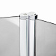 Штора на ванну Lidz Brama SS120x140L.CRM.TR стекло прозрачное 6 мм, левая