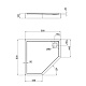 Душовий піддон Qtap Diamond 309912 90x90x12 см + сифон