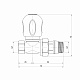 Кран радиаторный Icma 1/2" с антипротечкой прямой №1125
