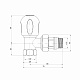 Кран радиаторный Icma 1/2" с антипротечкой угловой №844