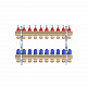 Колектор в зборі STA на 10 виходів 1"х3/4" з євроконусами, латунний